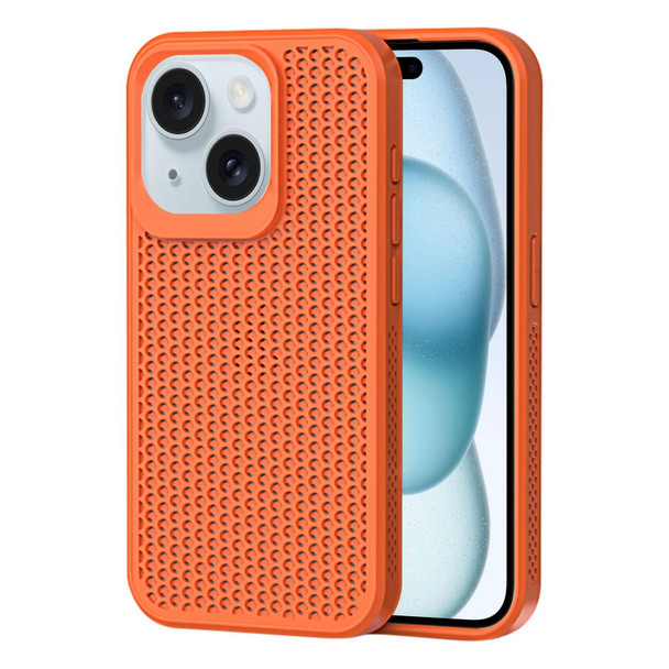 For iPhone 15 Heat Dissipation Phone Case(Orange)