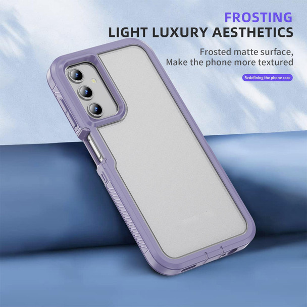 For Samsung Galaxy A53 5G Guard Life Waterproof Frosted Phone Case(Light Purple)