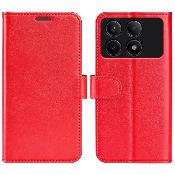 For Xiaomi Redmi K70E R64 Texture Horizontal Flip Leather Phone Case(Red)
