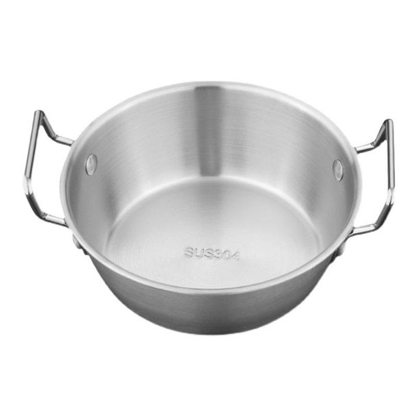 14cm 304 Stainless Steel Thickened Double Ear Soup Bowl Snack Bowl Fried Chicken Bowl(Retro)