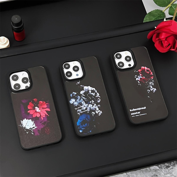 For iPhone 15 Pro Skin Feel Matte TPU+PC Shockproof Phone Case(Peony)