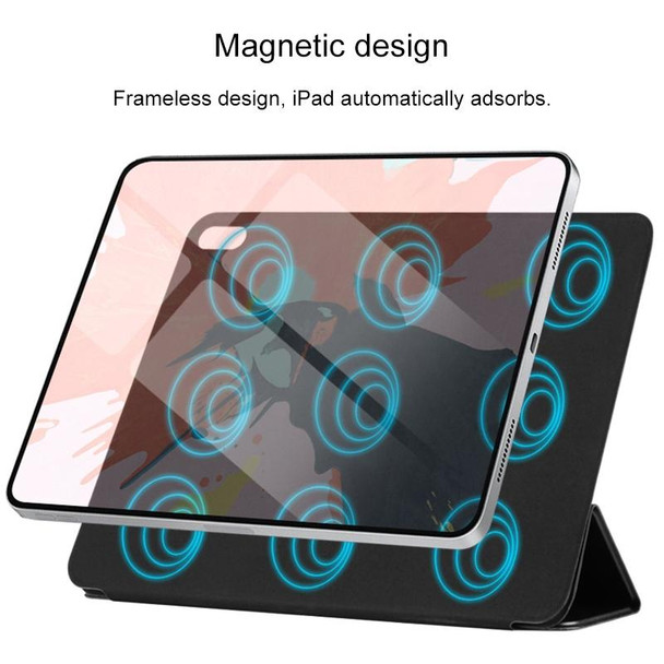 For iPad Pro 11 (2020) WIWU Magnetic 3-folding Horizontal Flip PU Leather Tablet Case with Holder & Wake-up / Sleep Function(Black)