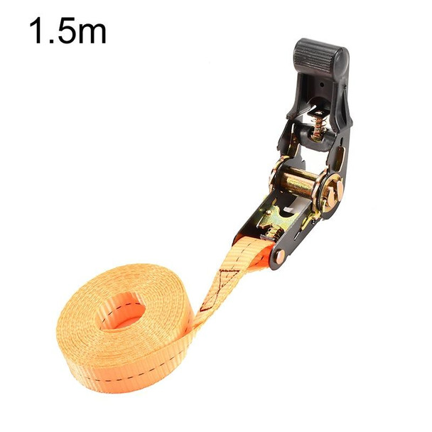 Motorcycle Ratchet Tensioner Cargo Bundling And Luggage Fixing Straps, Specification: Orange 1.5m