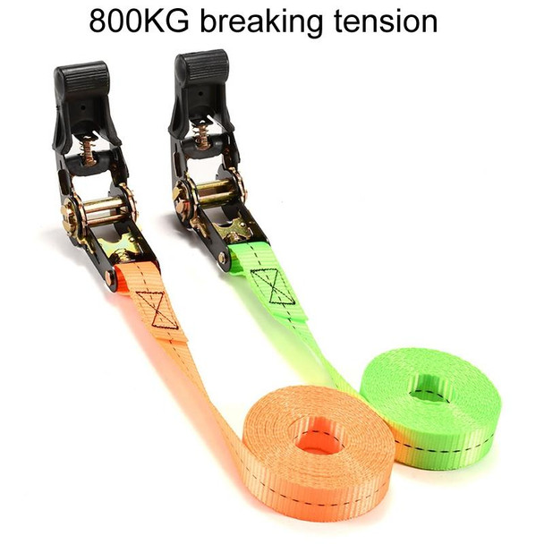 Motorcycle Ratchet Tensioner Cargo Bundling And Luggage Fixing Straps, Specification: Orange 1.5m