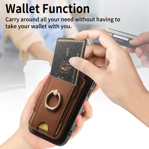 For iPhone 15 Pro Max Retro Splitable Magnetic Stand Card Bag Leather Phone Case(Brown)