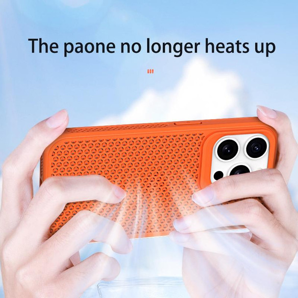 For iPhone 14 Heat Dissipation Phone Case(Brown)