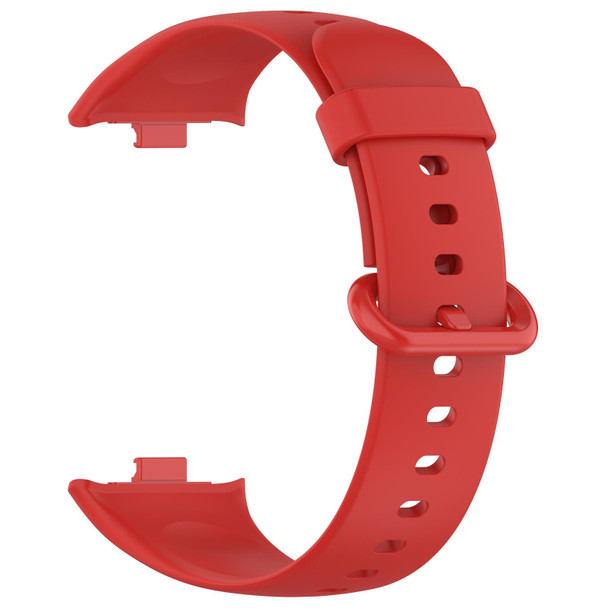 For Xiaomi  Mi Band 8 Pro Solid Color Colorful Buckle Silicone Watch Band(Red)