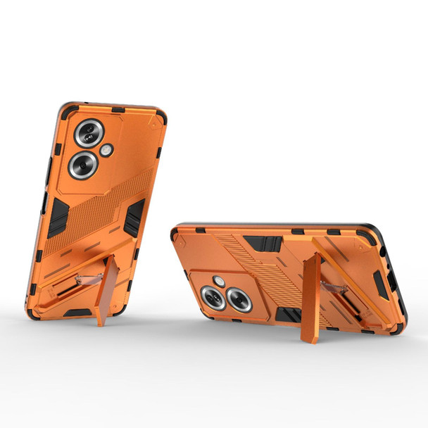 For OPPO A79 5G Global Punk Armor 2 in 1 PC + TPU Phone Case with Holder(Orange)