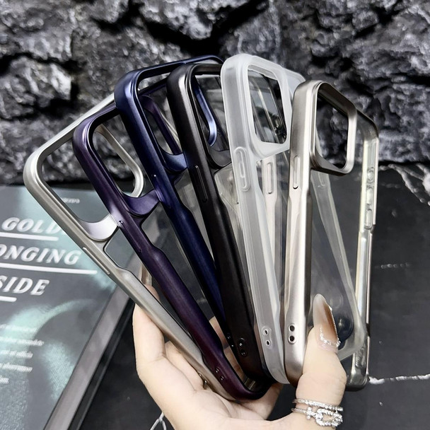 For iPhone 14 Blade Electroplating Frosted TPU Phone Case(Silver)