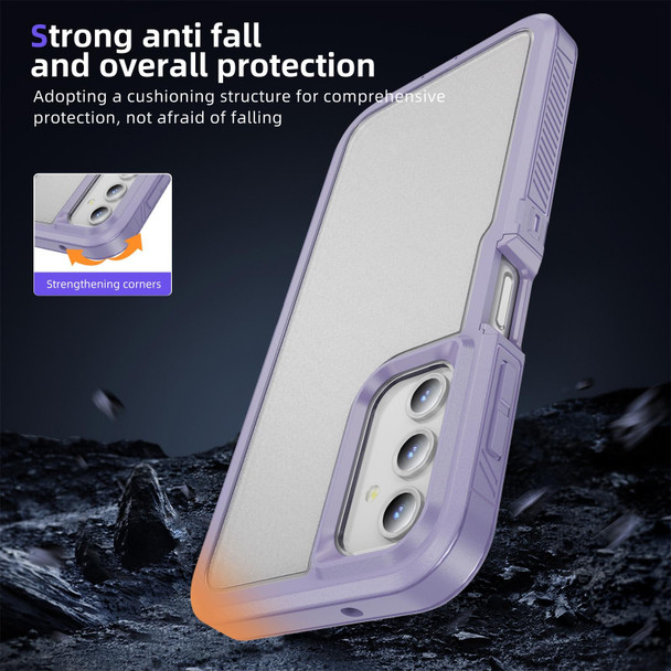 For Samsung Galaxy A34 5G Guard Life Waterproof Frosted Phone Case(Light Purple)