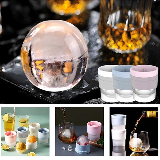 3pcs /Set Whiskey Ice Ball Mold 6cm Large Diameter Spherical Ice Cube Mould(Pink)