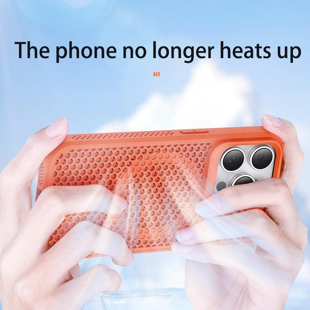 For iPhone 15 Plus MagSafe Magnetic Heat Dissipation Phone Case(Orange)