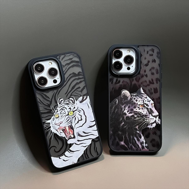For iPhone 15 Pro Max Skin Feel Matte TPU+PC Shockproof Phone Case(Tiger)