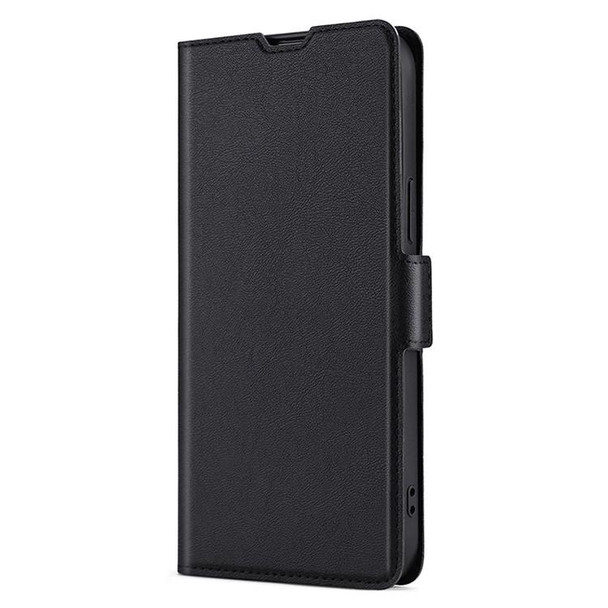 For Samsung Galaxy S24 5G Ultra-thin Voltage Side Buckle Horizontal Flip Leather Phone Case(Black)