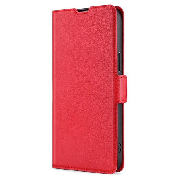 For Samsung Galaxy M15 5G Ultra-thin Voltage Side Buckle Horizontal Flip Leather Phone Case(Red)