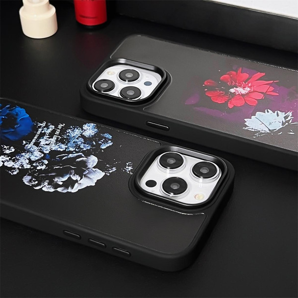 For iPhone 12 Skin Feel Matte TPU+PC Shockproof Phone Case(Peony)