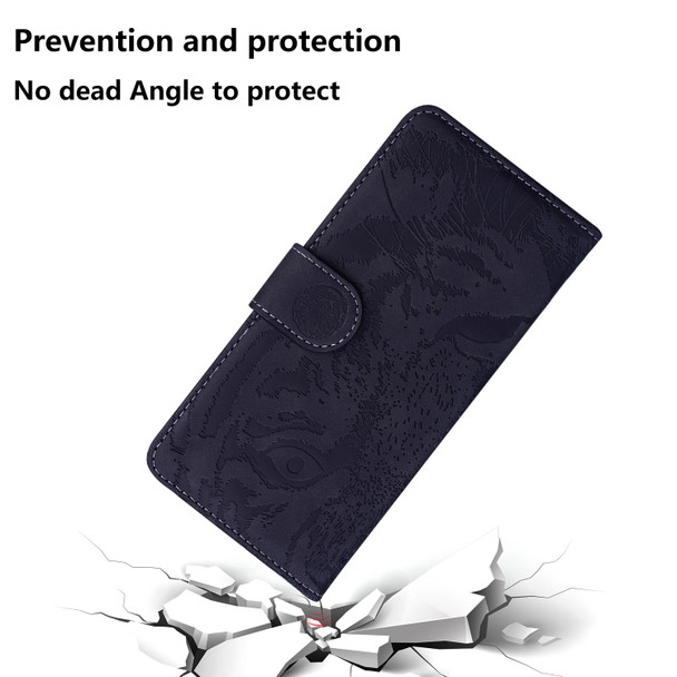 For OPPO Reno11 Pro 5G Global Tiger Embossing Pattern Flip Leather Phone Case(Black)