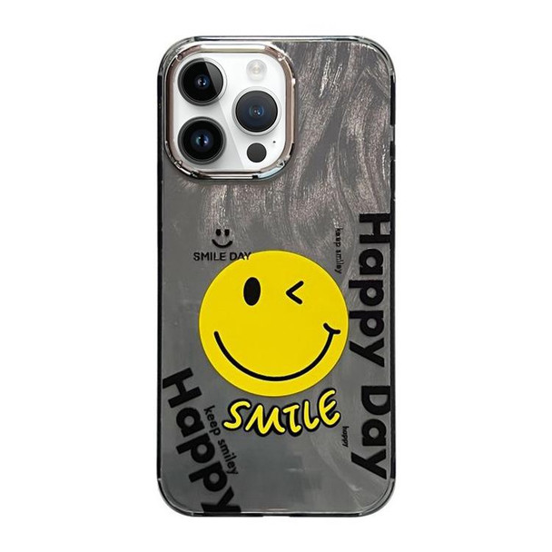 For iPhone 14 Pro Max Cooling Flash Feather TPU + PC Phone Case(Big Smile)