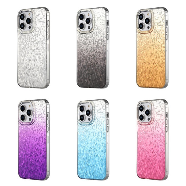 For iPhone 13 Pro Dynamic Colorful Rhombus Diamond Series PC + TPU Phone Case(Pink)