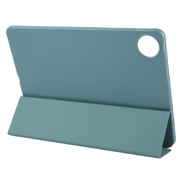 For Huawei MatePad Pro 13.2 Tri-fold Silicone Leather Tablet Case(Dark Green)