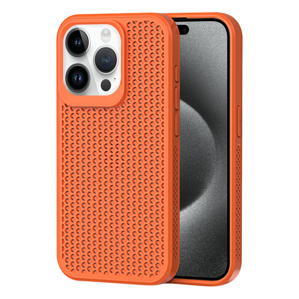 For iPhone 15 Pro Heat Dissipation Phone Case(Orange)