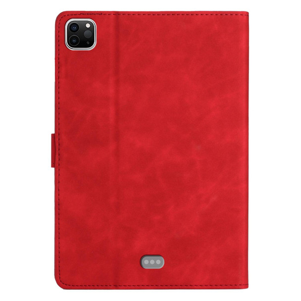 For iPad Pro 11 2018/Air4 10.9/Air5 Coconut Tree Embossed Smart Leather Tablet Case(Red)