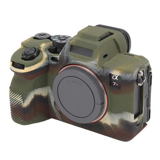 For Sony ILCE7RM5 / A7R5 Litchi Texture Soft Silicone Protective Case(Camouflage)