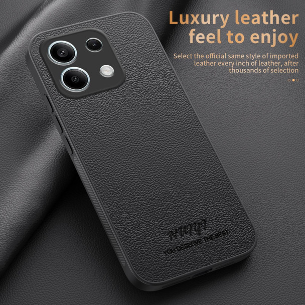 For Xiaomi Redmi Note 13 4G HUIYI Leather Magnetic Phone Case(Grey)