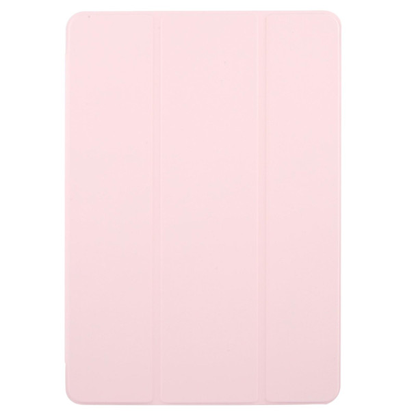 For Huawei MatePad Pro 13.2 Tri-fold Silicone Leather Tablet Case(Pink)