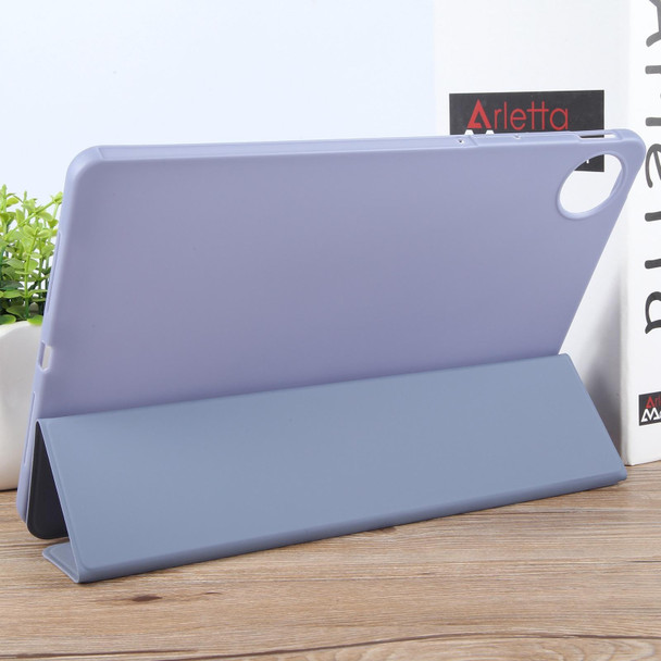 For Huawei MatePad Pro 13.2 Tri-fold Silicone Leather Tablet Case(Lavender)