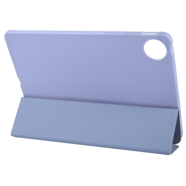 For Huawei MatePad Pro 13.2 Tri-fold Silicone Leather Tablet Case(Lavender)