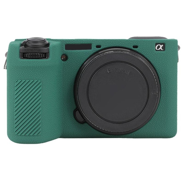 For Sony ILCE-6700 / A6700 Litchi Texture Soft Silicone Protective Case(Green)