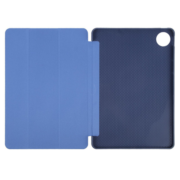 For Huawei MatePad Pro 13.2 Tri-fold Silicone Leather Tablet Case(Dark Blue)