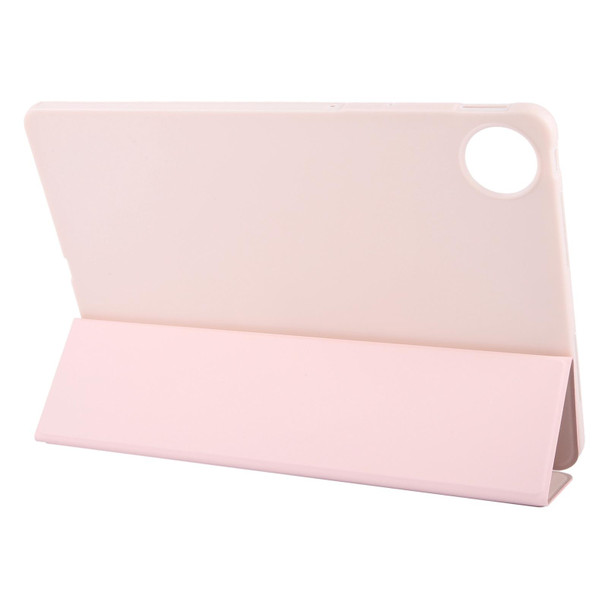 For Huawei MatePad Pro 11 2022/2024 Tri-fold Silicone Leather Tablet Case(Pink)