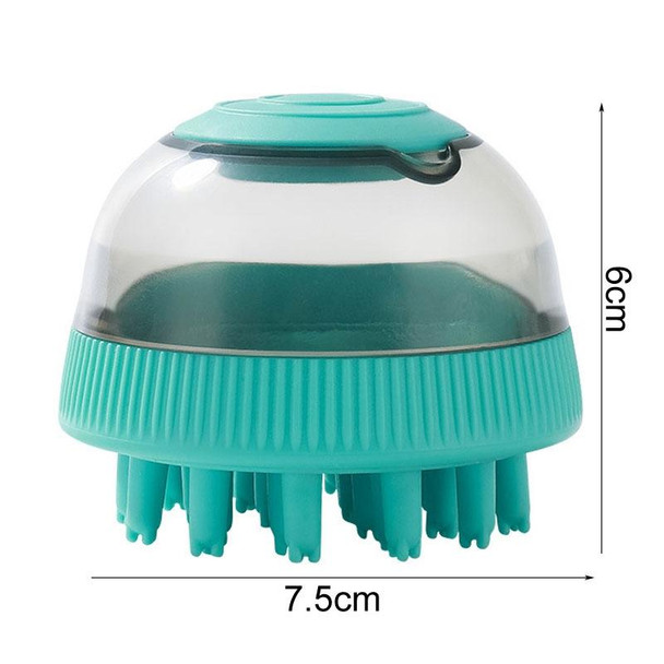 Pet Cleaning Supply Capsule Refillable Shower Gel Type Cats Dogs Bathing Massage Brush(Green)