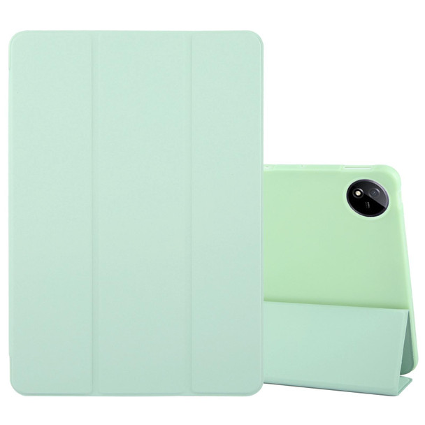 For vivo Pad3 Pro 13.0 Tri-fold Silicone Leather Tablet Case(Green)