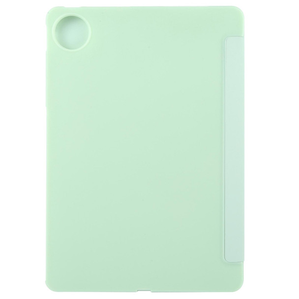 For vivo Pad3 Pro 13.0 Tri-fold Silicone Leather Tablet Case(Green)