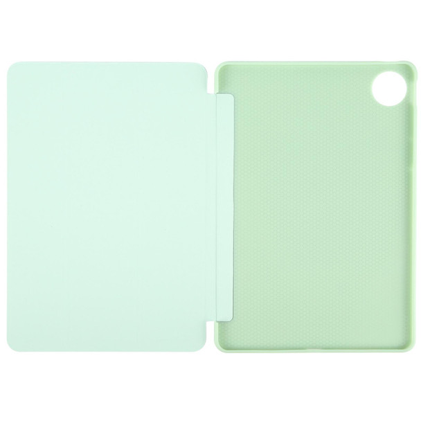 For vivo Pad3 Pro 13.0 Tri-fold Silicone Leather Tablet Case(Green)