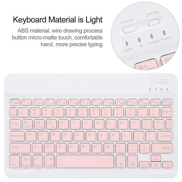 For Huawei MatePad Pro 11 2024 / 2022 Square Button Backlight Bluetooth Keyboard Rotatable Holder Leather Case(Rose Gold)