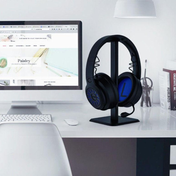 Headphone Holder Internet Cafe Headset Display Stand( White )
