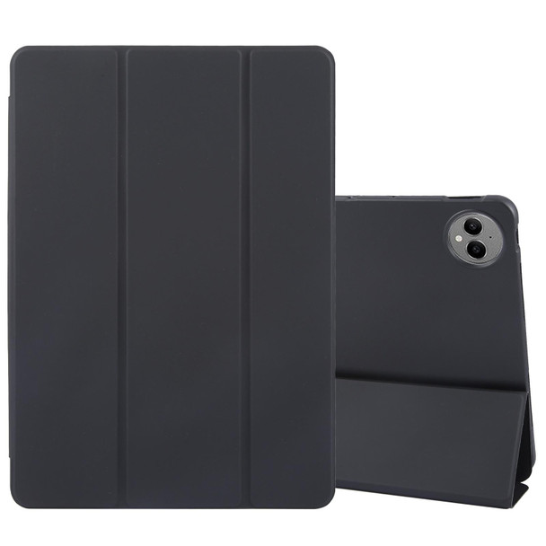For Huawei MatePad Pro 13.2 Tri-fold Silicone Leather Tablet Case(Black)
