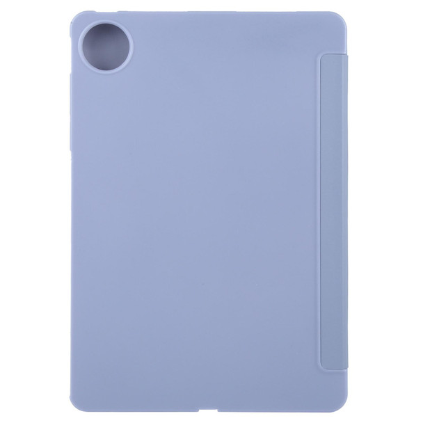 For vivo Pad3 Pro 13.0 Tri-fold Silicone Leather Tablet Case(Lavender)