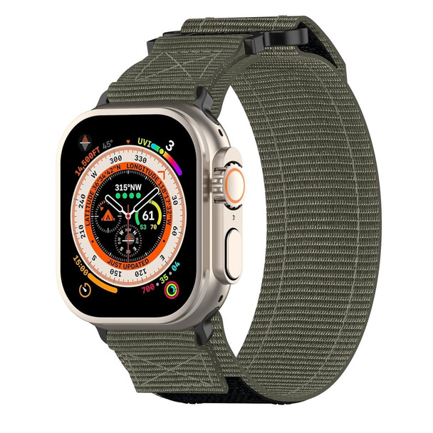 For Apple Watch 38mm Nylon Hook And Loop Fastener Watch Band(Grey)