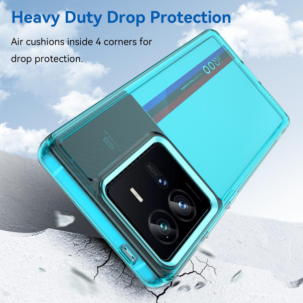 For vivo iQOO 10 Pro Candy Series TPU Phone Case(Transparent Blue)