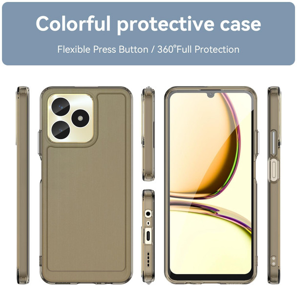 For Realme Narzo N53 Candy Series TPU Phone Case(Transparent Grey)