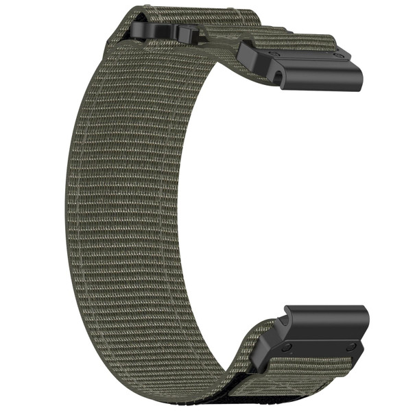 For Garmin Fenix 7X Pro 51mm 26mm Nylon Hook And Loop Fastener Watch Band(Grey)