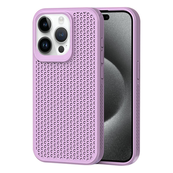 For iPhone 15 Pro Max Heat Dissipation Phone Case(Light Purple)