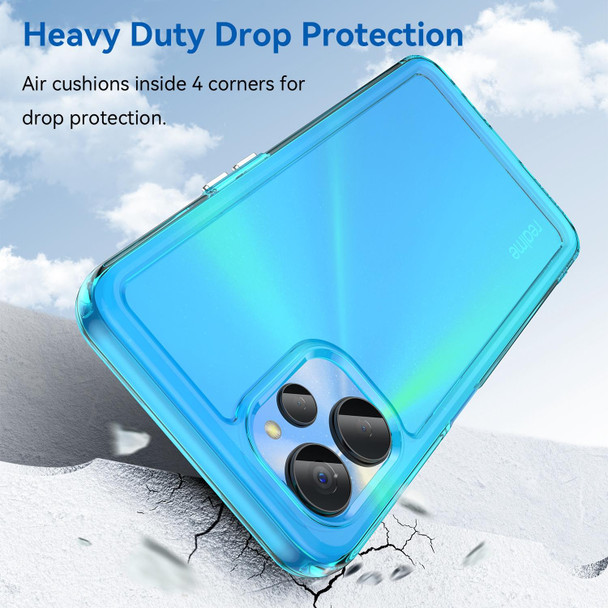 For Realme 10 5G Candy Series TPU Phone Case(Transparent Blue)