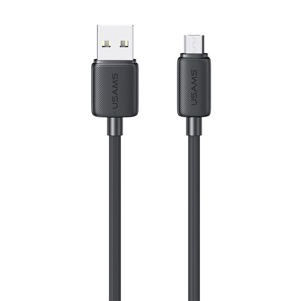 USAMS US-SJ700 USB to Micro USB 2A Striped Fast Charge Data Cable, Length:3m(Black)