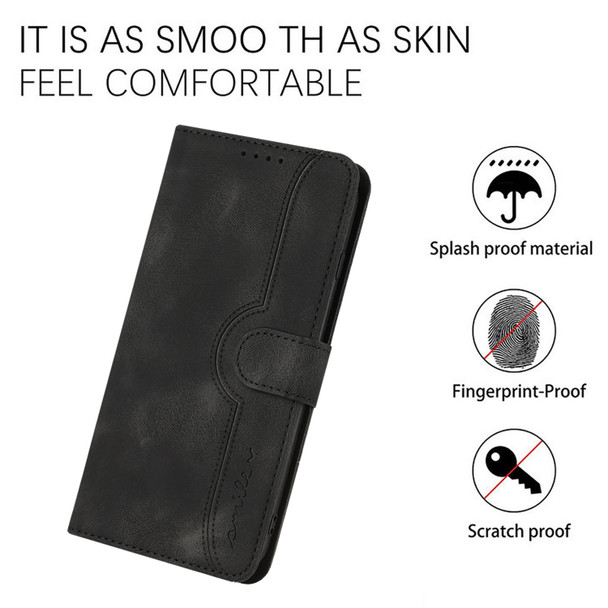 For vivo V29 5G Global/V29 Pro Heart Pattern Skin Feel Leather Phone Case(Black)